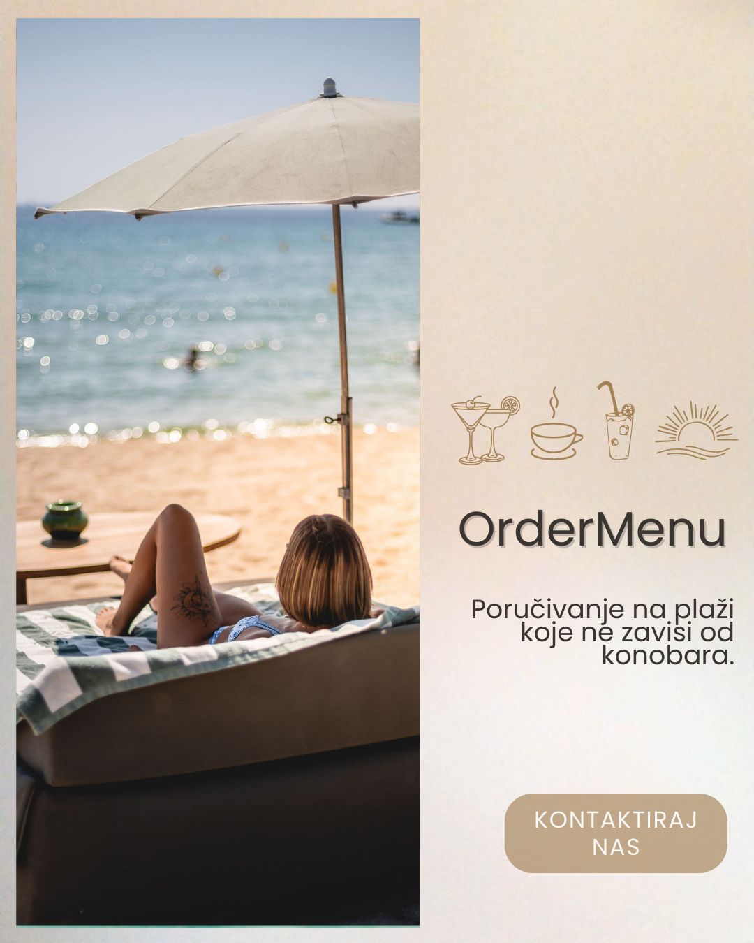 OrderMenu maksimalan promet na plaži